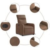 vidaXL Električni naslanjač rjavo blago, (20928923) | Shoptok.si