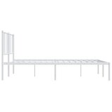  Metalni okvir za krevet s uzglavljem bijeli 200x200 cm | Eponuda.ba