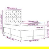 vidaXL Box spring krevet Tamnozelena 120 x 190 cm Baršun | shoptok.hr