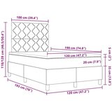 vidaXL Postelja z vzmetnico Temno zelena Majhna dvojna iz žameta, (22051399) | Shoptok.si