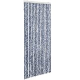 Furnova Zavesa proti mrčesu iz šenilje 56x185 cm modra, bela in srebrna, (21917877) | Shoptok.si
