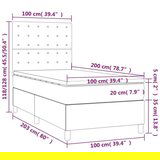  Box spring postelja z vzmetnico krem 100x200 cm blago, (20894747) | Shoptok.si
