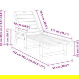  Ležaljka na suncu Svjetlosiva 53x162x98.5 cm HDPE | shoptok.hr