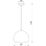  Luster na sajli SOOL 1xE27/15W/230V prečnik 27 cm bela | Eponuda.com