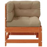  Vrtni kutni kauč Masivna borovina Vosak Smeđa - Vosak smeđa bor kutna sofa | shoptok.hr