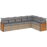  7-dijelni set vrtnih sofa od poliratana s jastucima bež | shoptok.hr