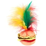 Crinkle Burger s peresi mačja igrača - 1 kos