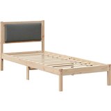  Krevetna konstrukcija Tamno siva 80 x 190 cm Čvrsto borovo drvo | shoptok.hr