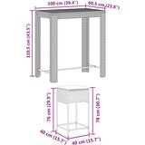 7-dijelni vrtni barski set s jastucima sivi od poliratana Siva 100 x 60.5 x 110.5 cm | shoptok.hr