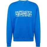 Hugo Blue Sweater majica 'Naylos' kraljevsko plava / crna / bijela