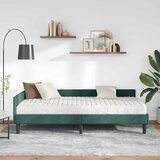 vidaXL Kotni okvir postelje z matrico Drugo 2 pcs Zelena Žamet, (5000123819) | Shoptok.si