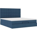  Otomanski krevet s madracem i LED plavi 180x200cm od tkanine | Eponuda.ba