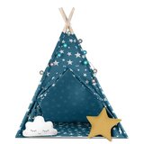  Teepee šator za djecu s nukido svjetlima - plavi | shoptok.hr