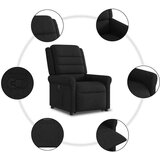 vidaXL Naslonjač na podizanje od tkanine crni | shoptok.hr