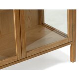 MOME Vitrina v hrastovem dekorju v naravni barvi 180x80x40 cm Ceci – | Shoptok.si