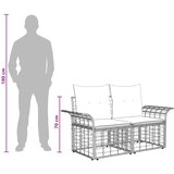  Set vanjskih sofa 4 kom. Prirodna i krema bijela Poliester | shoptok.hr