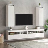  Zidni ormarići 2 kom bijeli 30x30x100 cm od masivne borovine | shoptok.hr