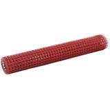 vidaXL žičana mreža od čelika s pvc oblogom za kokoši 10 x 1 m crvena | shoptok.hr