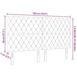 vidaXL Vzglavje Kristalni Gumb Tapecirano Temno Zeleno 180 cm Žamet, (22080614) | Shoptok.si