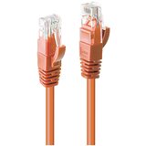 Lindy 48114 RJ45 omrežni kabel\, Patch kabel CAT 6 U/UTP 20.00 m oranžna 1 kos, (20420053) | Shoptok.si