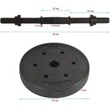 EB FIT 1033174 podesiva kompozitna bučica 10 kg – 4 × 2,5 kg utega, šipka 41 cm | shoptok.hr
