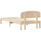  Krevetna konstrukcija Prirodna 90 x 200 cm Čvrsto borovo drvo | shoptok.hr