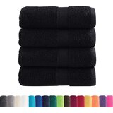 Premium ručnici za goste SOLUND 4 kom. crni 30x50 cm 600 g/m² | Shoptok.si