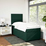 Box spring krevet s madracem tamnozeleni 90x200 cm baršunasti | shoptok.hr