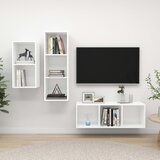 vidaXL 3-dijelni set TV ormarića bijeli od iverice Cijene