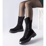 Gemre Black insulated ankle boots with decorative toe Bologna | shoptok.hr