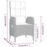  Zunanji stoli 2 kosa poli ratan črne barve, (20658465) | Shoptok.si