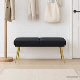  Klupa s dvostrukim slojem Crna 120 x 45 x 46 cm Baršun | shoptok.hr
