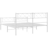  Metalni okvir kreveta uzglavlje i podnožje bijeli 120x200 cm | Eponuda.ba