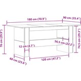 Blagovaonski stol staro drvo 180x90x76 cm konstruirano drvo | shoptok.hr