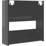  Zidni ormarići za cipele 4 kom sjajni sivi 60x18x60 cm drveni | shoptok.hr