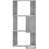  Kutni regal za knjige 3 razine boja betona 50x50x102 cm drveni | Eponuda.com