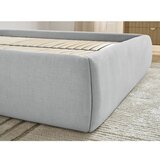 Bobochic Paris Svetlo siva oblazinjena zakonska postelja s prostorom za shranjevanje/brez vzglavja z letvenim dnom 160x200 cm Inera – | Shoptok.si