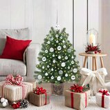 vidaXL Umestno božično drevo med 150 LED Zelena 90 cm PE in PVC | Shoptok.si