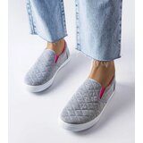 Gemre Gray Quilted Slip-On Sneakers Gregory | Shoptok.si