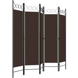 vidaXL Paravan 5-delni rjav 200x180 cm | Shoptok.si