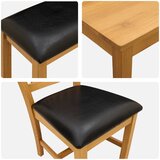  Blagovaonski set 4 kom. Crna Čvrsto Hrastovo Drvo | shoptok.hr