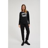 Moodo Women's trousers with gathering - black Cijene