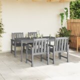 vidaXL vrtne jedilne stole 4 kosi Svetlo siva 65.5x55.5x88 cm HDPE | Shoptok.si