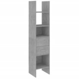 Furnova Knjižna omara betonsko siva 40x35x180 cm iverna plošča, (21932991) | Shoptok.si