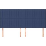 Posteljno vzglavje 4 kosa moder 90x5x78/88 cm blago, (20933893) | Shoptok.si