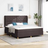  Krevet s opruga kutije Tamno smeđa 200 x 180 cm tkanina | shoptok.hr