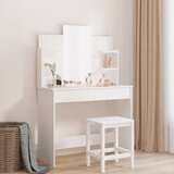 vidaXL Toaletna mizica z ogledalom bela 96x39x142 cm cene