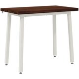  90 x 55 x 75 cm Čvrsto drvo akacije Tamno smeđa i bijela | shoptok.hr