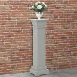 Klasično stojalo za rastlino sivo 17x17x66 cm MDF