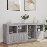  Komoda s LED svjetlima boja sivog hrasta 164 x 37 x 67 cm | shoptok.hr